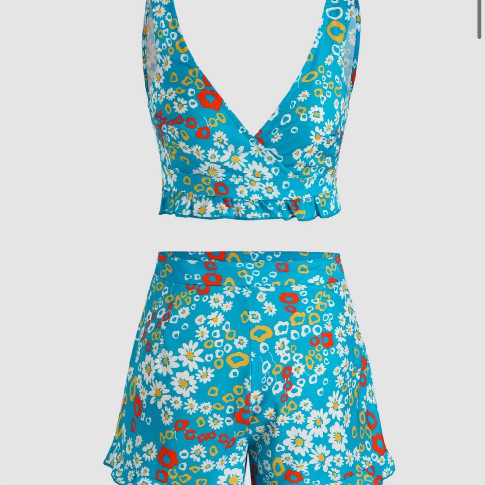 Cider Floral V-Nevk Co-ords set